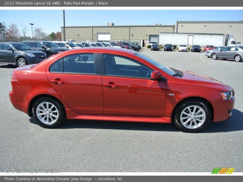 Rally Red Metallic / Black 2012 Mitsubishi Lancer SE AWD
