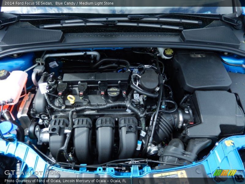 Blue Candy / Medium Light Stone 2014 Ford Focus SE Sedan