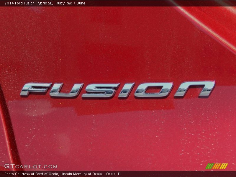 Ruby Red / Dune 2014 Ford Fusion Hybrid SE