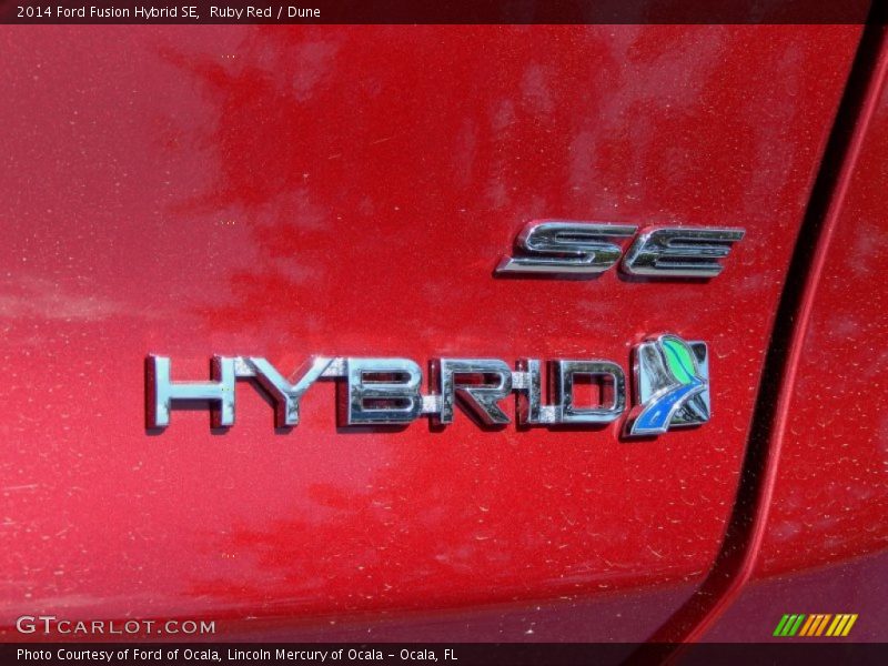 Ruby Red / Dune 2014 Ford Fusion Hybrid SE