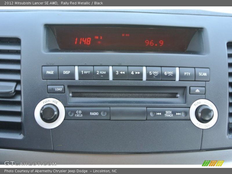 Rally Red Metallic / Black 2012 Mitsubishi Lancer SE AWD
