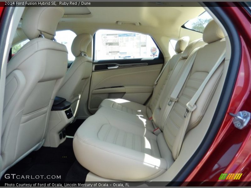 Ruby Red / Dune 2014 Ford Fusion Hybrid SE