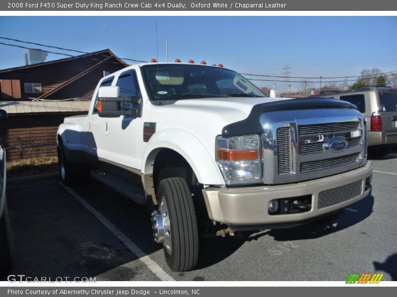 Oxford White / Chaparral Leather 2008 Ford F450 Super Duty King Ranch Crew Cab 4x4 Dually