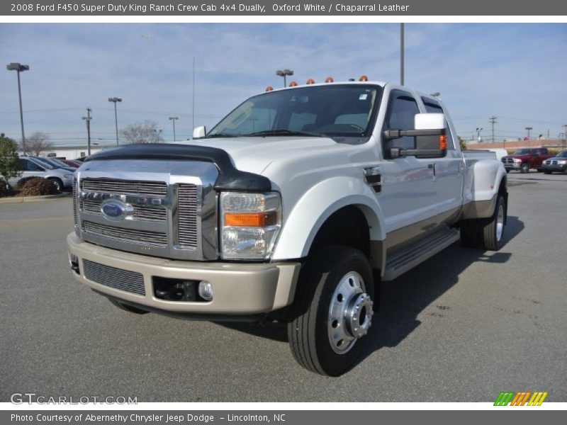 Oxford White / Chaparral Leather 2008 Ford F450 Super Duty King Ranch Crew Cab 4x4 Dually