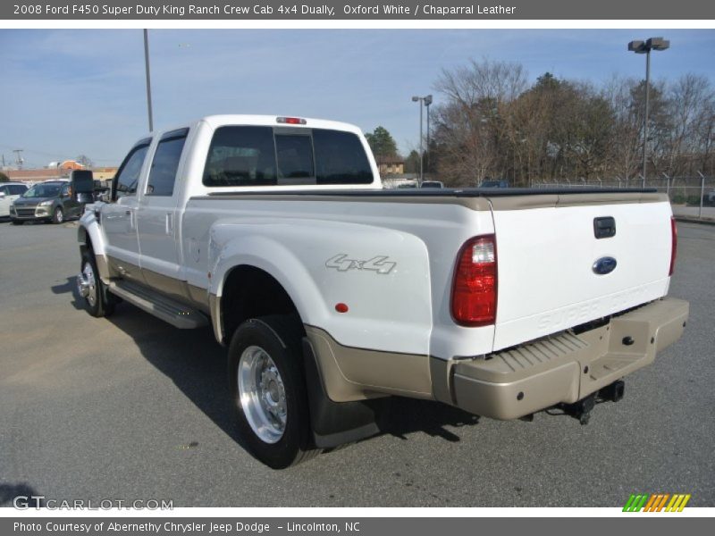 Oxford White / Chaparral Leather 2008 Ford F450 Super Duty King Ranch Crew Cab 4x4 Dually