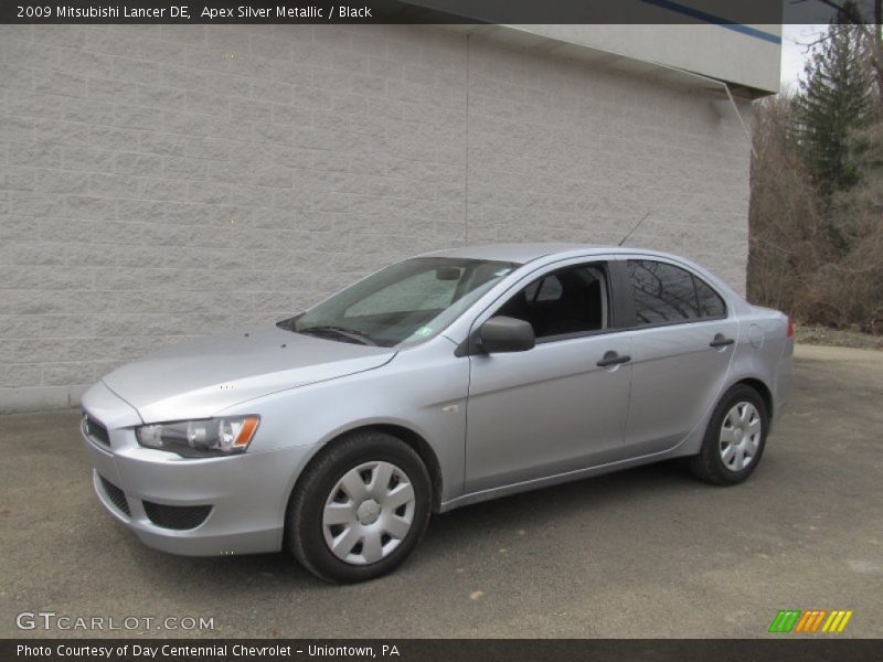 Apex Silver Metallic / Black 2009 Mitsubishi Lancer DE