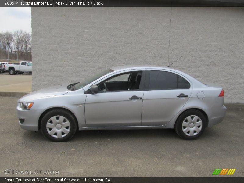 Apex Silver Metallic / Black 2009 Mitsubishi Lancer DE