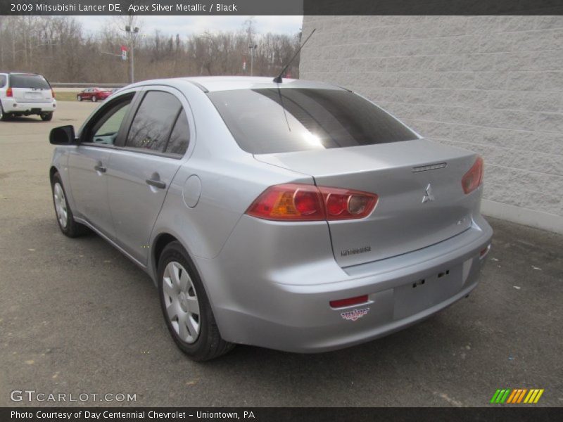 Apex Silver Metallic / Black 2009 Mitsubishi Lancer DE