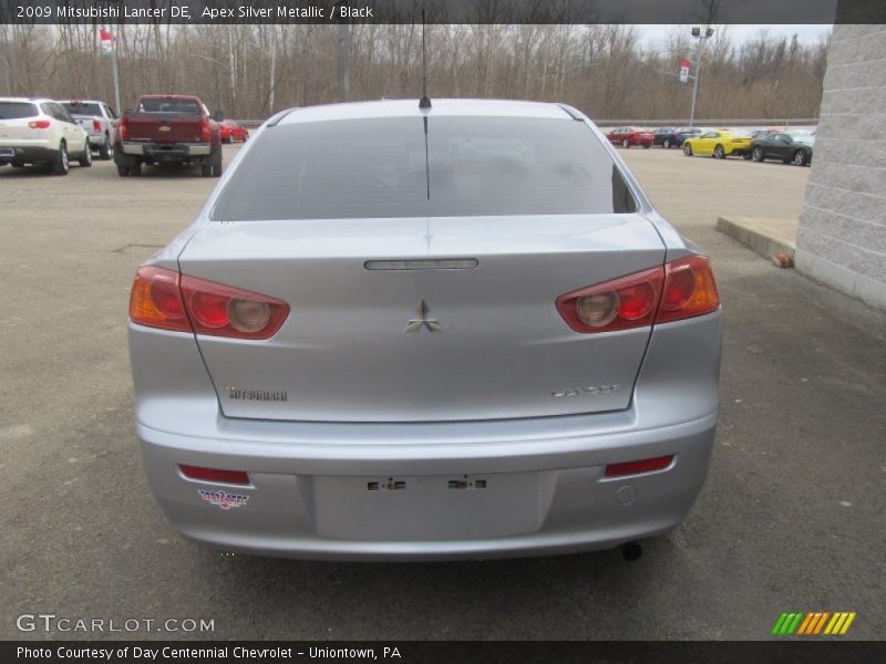 Apex Silver Metallic / Black 2009 Mitsubishi Lancer DE