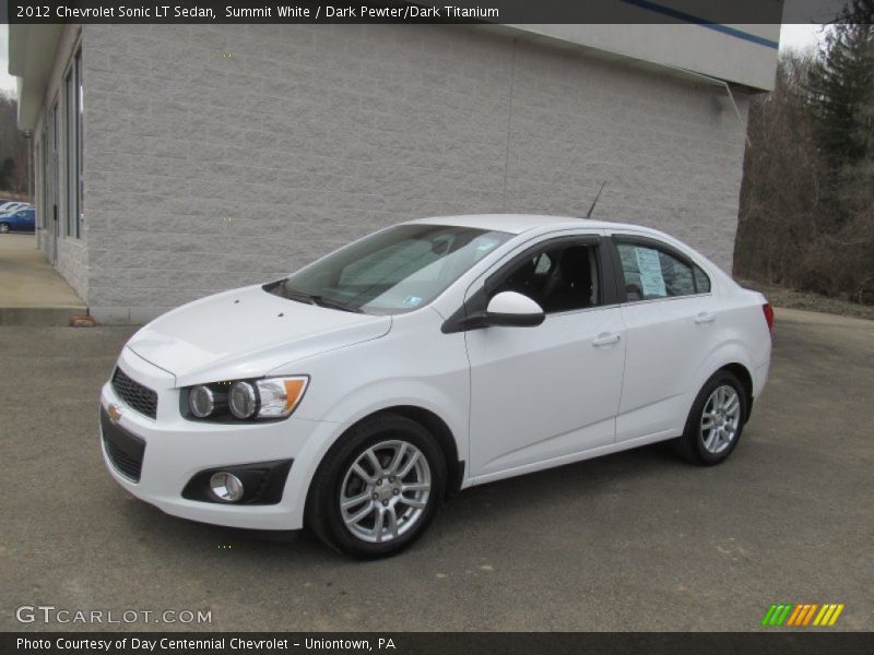 Summit White / Dark Pewter/Dark Titanium 2012 Chevrolet Sonic LT Sedan
