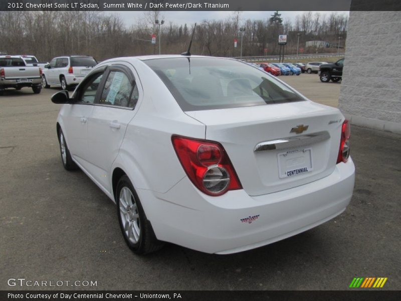 Summit White / Dark Pewter/Dark Titanium 2012 Chevrolet Sonic LT Sedan