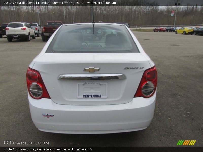Summit White / Dark Pewter/Dark Titanium 2012 Chevrolet Sonic LT Sedan