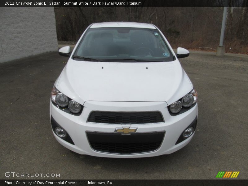 Summit White / Dark Pewter/Dark Titanium 2012 Chevrolet Sonic LT Sedan