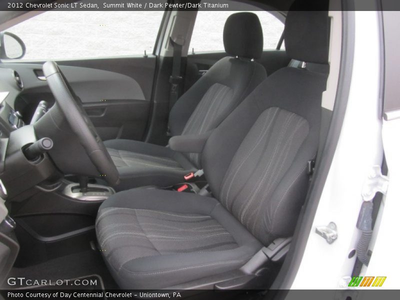 Summit White / Dark Pewter/Dark Titanium 2012 Chevrolet Sonic LT Sedan