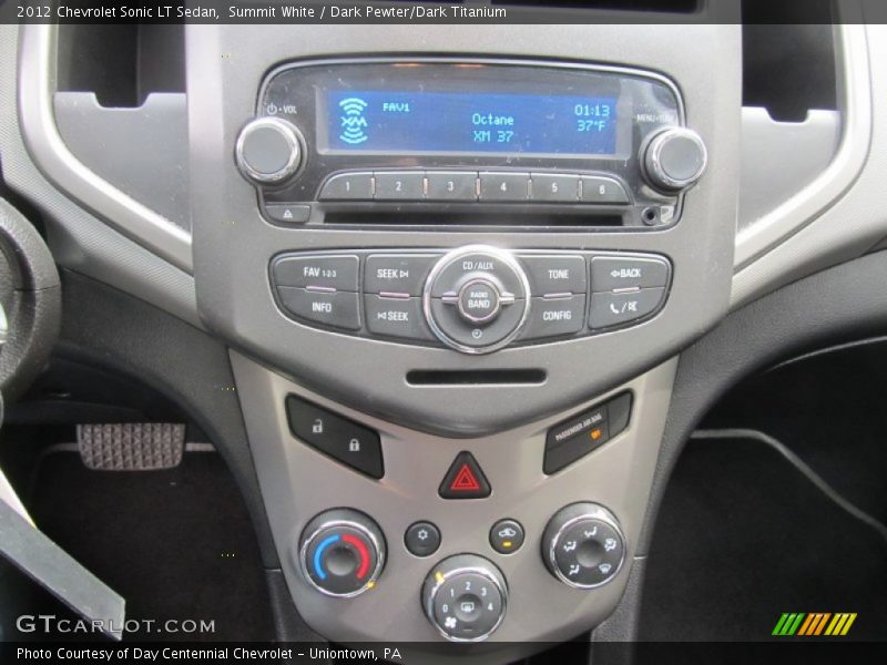 Summit White / Dark Pewter/Dark Titanium 2012 Chevrolet Sonic LT Sedan