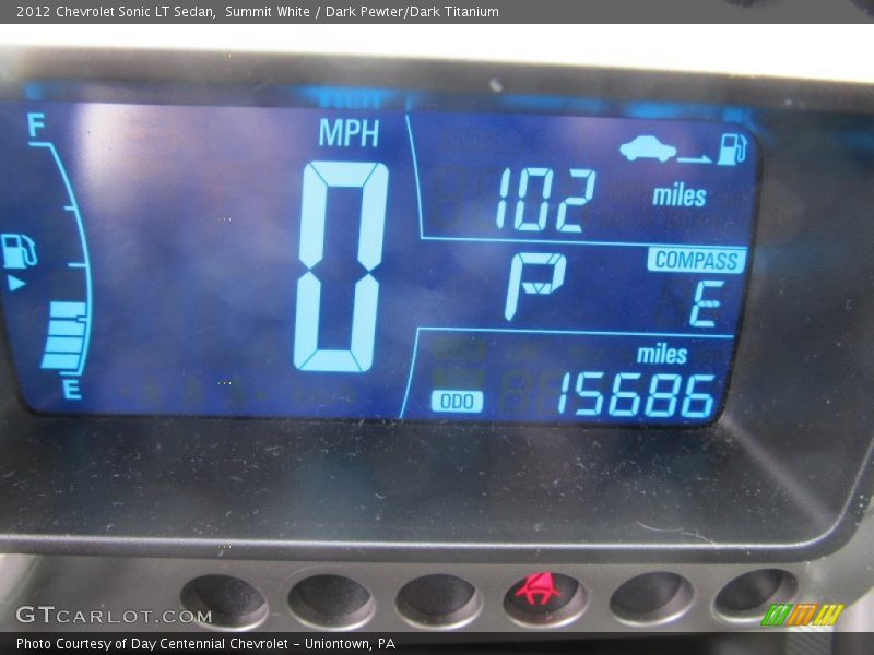 Summit White / Dark Pewter/Dark Titanium 2012 Chevrolet Sonic LT Sedan