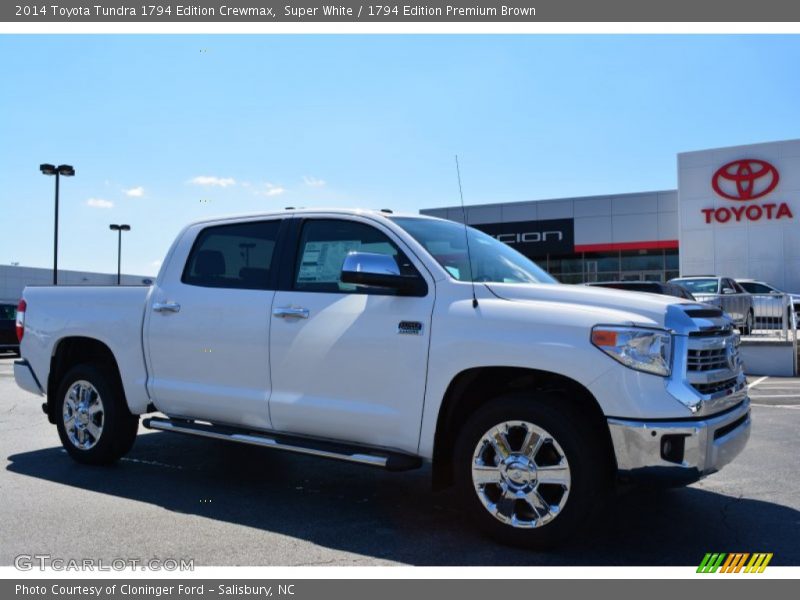 Super White / 1794 Edition Premium Brown 2014 Toyota Tundra 1794 Edition Crewmax