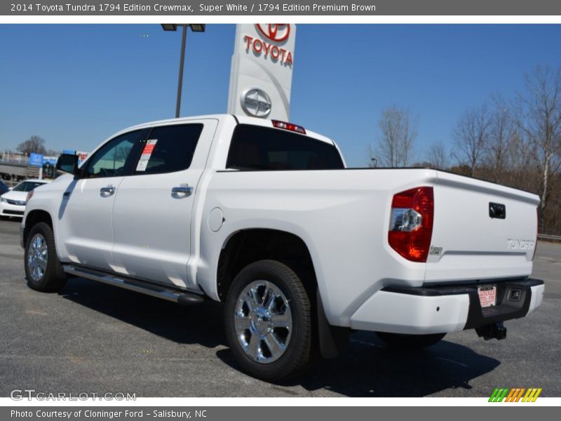 Super White / 1794 Edition Premium Brown 2014 Toyota Tundra 1794 Edition Crewmax