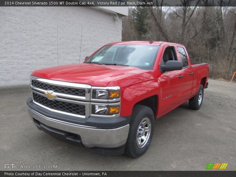 Victory Red / Jet Black/Dark Ash 2014 Chevrolet Silverado 1500 WT Double Cab 4x4