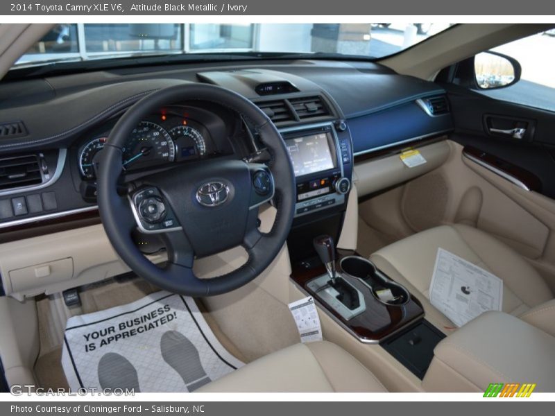 Attitude Black Metallic / Ivory 2014 Toyota Camry XLE V6