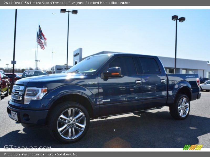 Blue Jeans / Limited Marina Blue Leather 2014 Ford F150 Limited SuperCrew 4x4