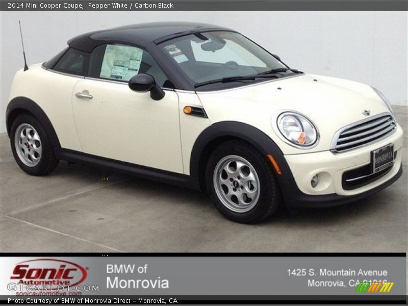 Pepper White / Carbon Black 2014 Mini Cooper Coupe