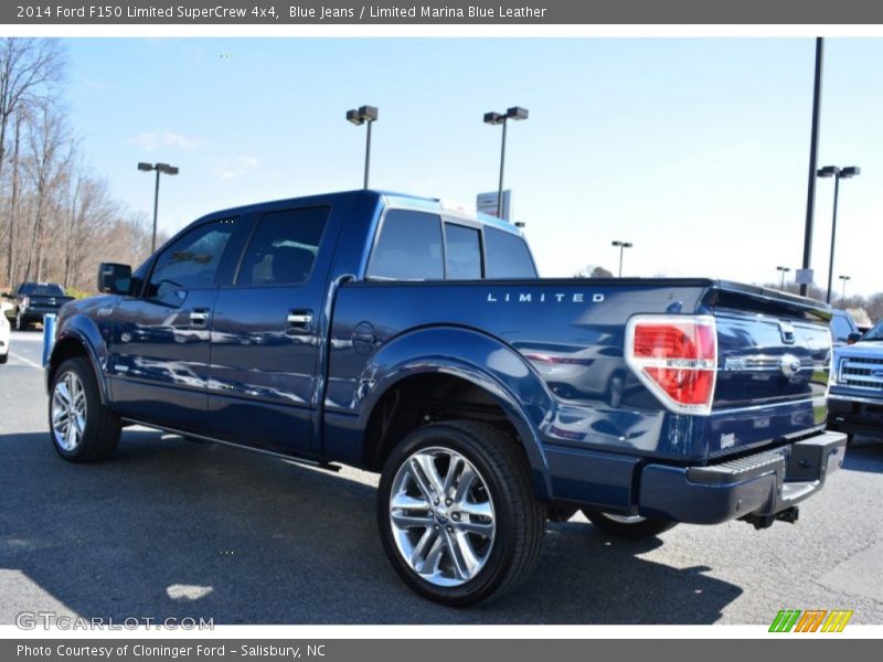 Blue Jeans / Limited Marina Blue Leather 2014 Ford F150 Limited SuperCrew 4x4