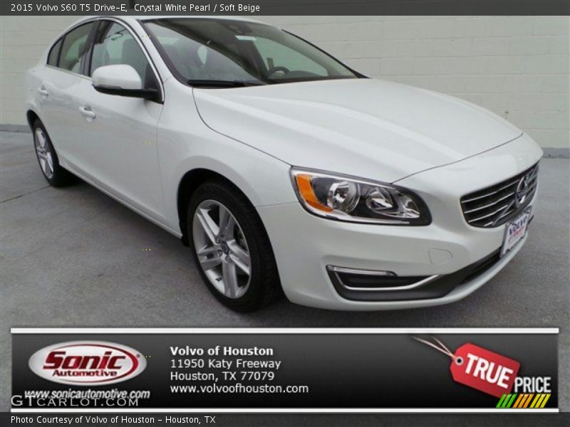 Crystal White Pearl / Soft Beige 2015 Volvo S60 T5 Drive-E