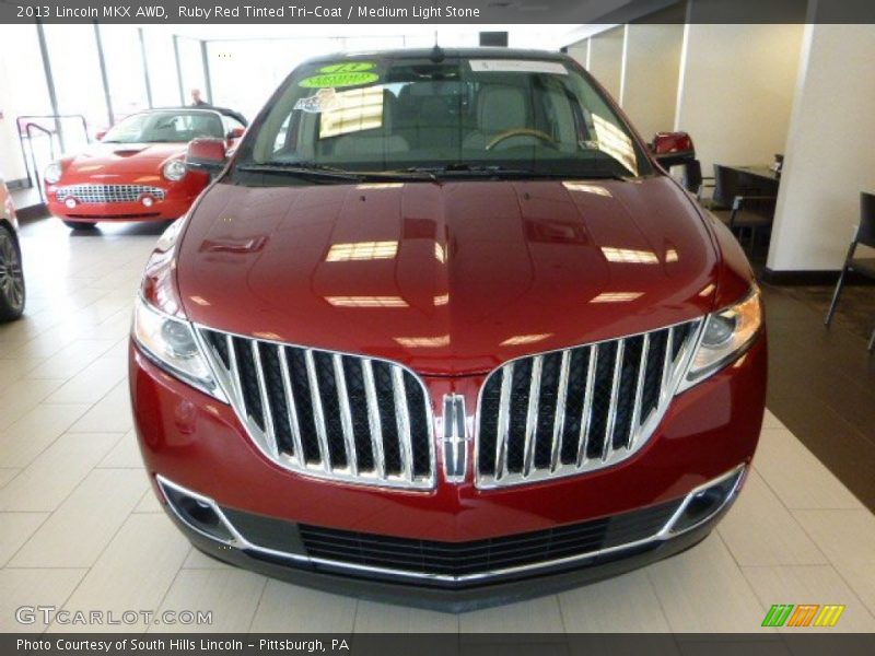 Ruby Red Tinted Tri-Coat / Medium Light Stone 2013 Lincoln MKX AWD