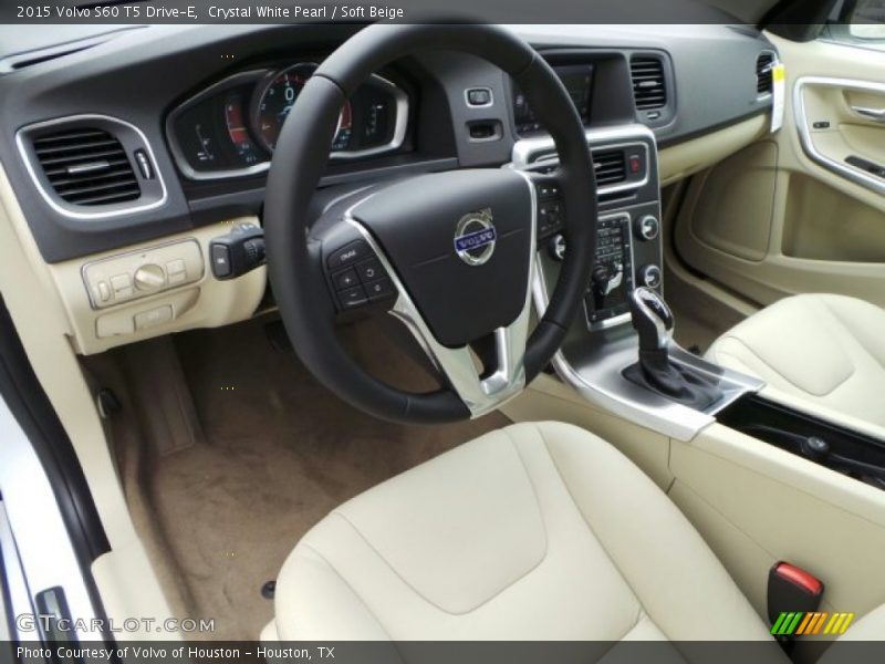 Crystal White Pearl / Soft Beige 2015 Volvo S60 T5 Drive-E