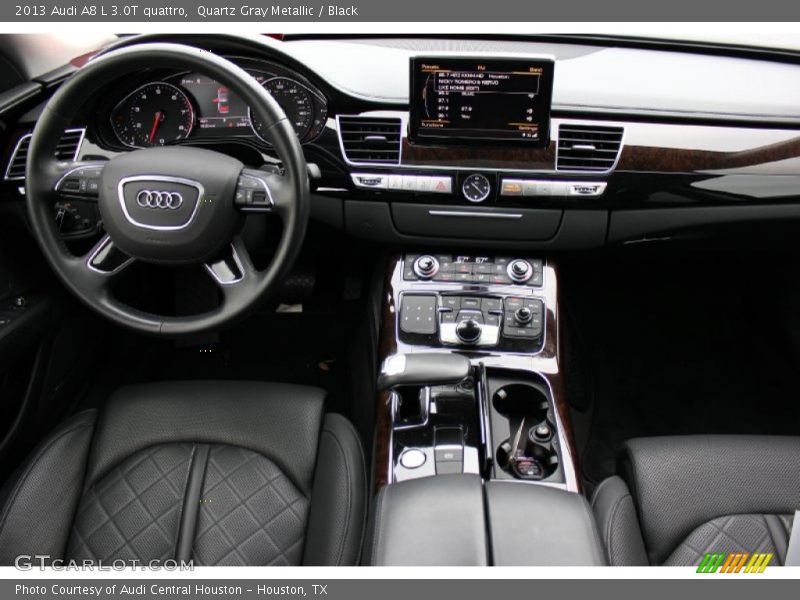 Quartz Gray Metallic / Black 2013 Audi A8 L 3.0T quattro