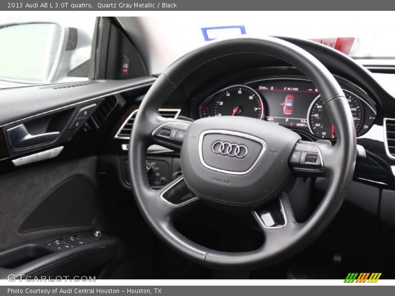 Quartz Gray Metallic / Black 2013 Audi A8 L 3.0T quattro