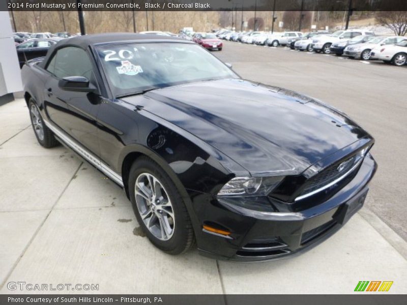 Black / Charcoal Black 2014 Ford Mustang V6 Premium Convertible