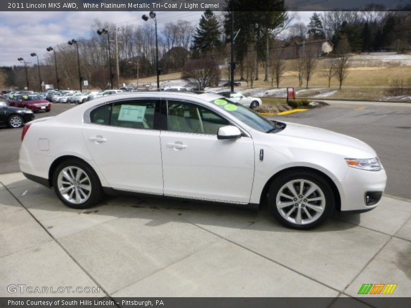 White Platinum Metallic Tri-Coat / Light Camel 2011 Lincoln MKS AWD