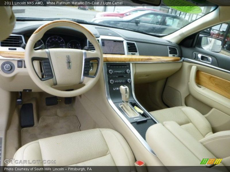 White Platinum Metallic Tri-Coat / Light Camel 2011 Lincoln MKS AWD