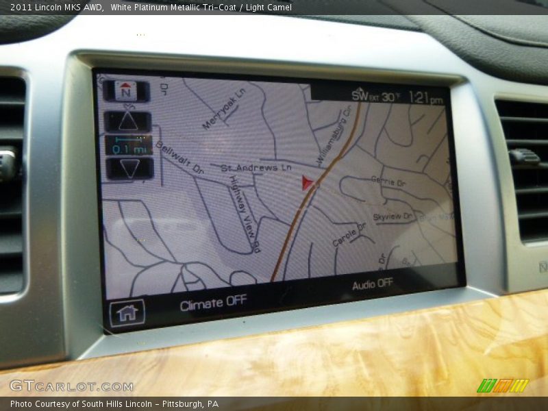 White Platinum Metallic Tri-Coat / Light Camel 2011 Lincoln MKS AWD