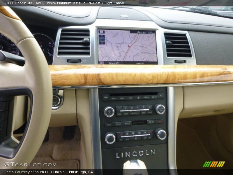 White Platinum Metallic Tri-Coat / Light Camel 2011 Lincoln MKS AWD