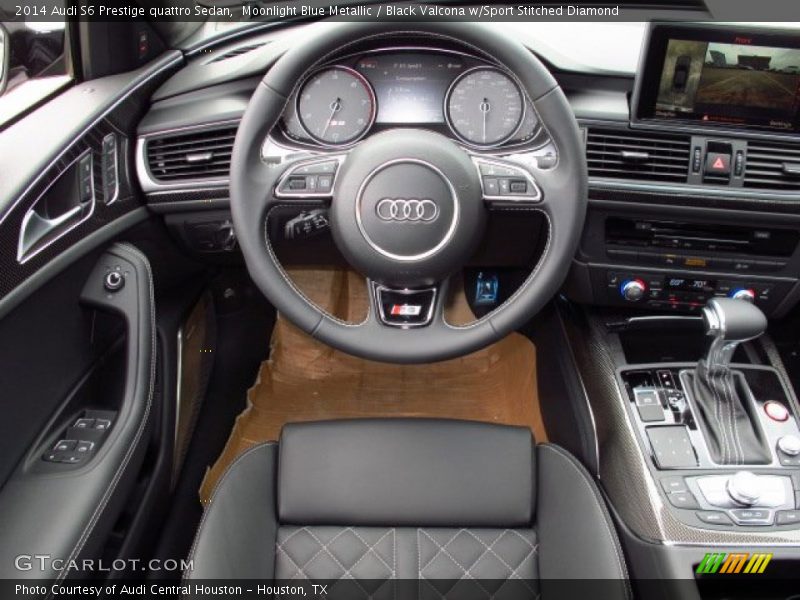 Moonlight Blue Metallic / Black Valcona w/Sport Stitched Diamond 2014 Audi S6 Prestige quattro Sedan