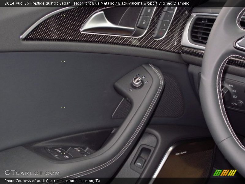 Moonlight Blue Metallic / Black Valcona w/Sport Stitched Diamond 2014 Audi S6 Prestige quattro Sedan