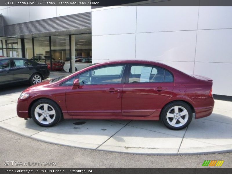 Tango Red Pearl / Black 2011 Honda Civic LX-S Sedan