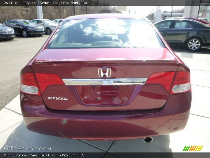 Tango Red Pearl / Black 2011 Honda Civic LX-S Sedan