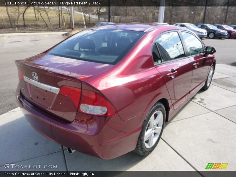 Tango Red Pearl / Black 2011 Honda Civic LX-S Sedan