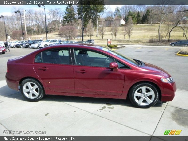 Tango Red Pearl / Black 2011 Honda Civic LX-S Sedan
