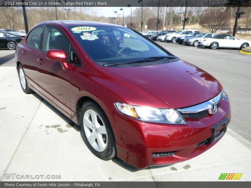 Tango Red Pearl / Black 2011 Honda Civic LX-S Sedan