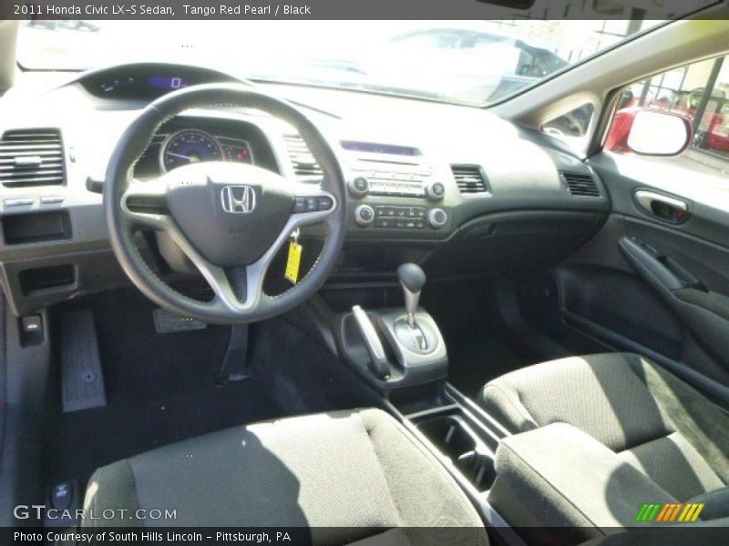 Tango Red Pearl / Black 2011 Honda Civic LX-S Sedan