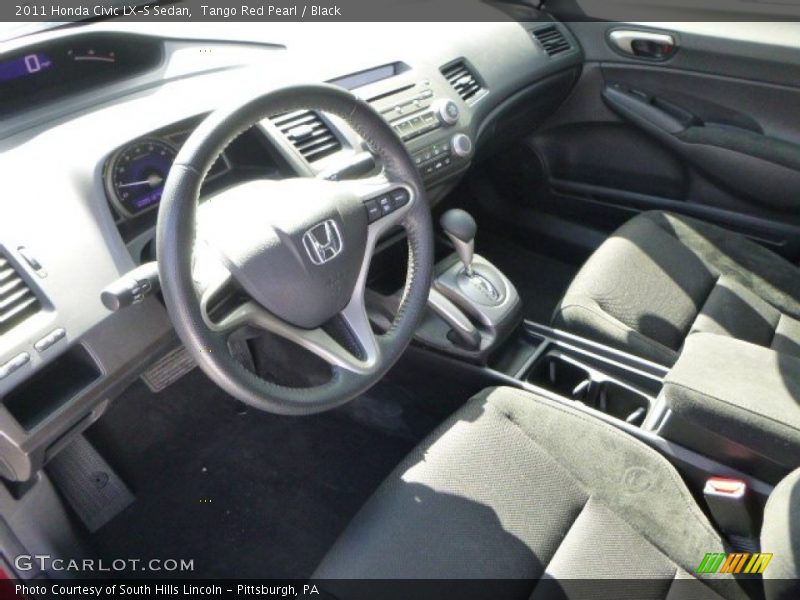 Tango Red Pearl / Black 2011 Honda Civic LX-S Sedan