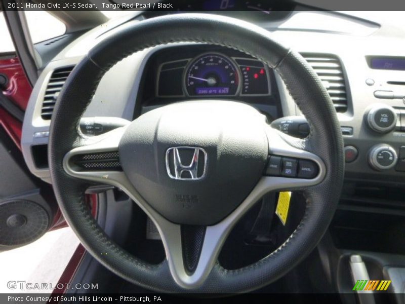 Tango Red Pearl / Black 2011 Honda Civic LX-S Sedan