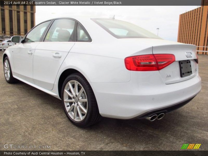 Glacier White Metallic / Velvet Beige/Black 2014 Audi A4 2.0T quattro Sedan