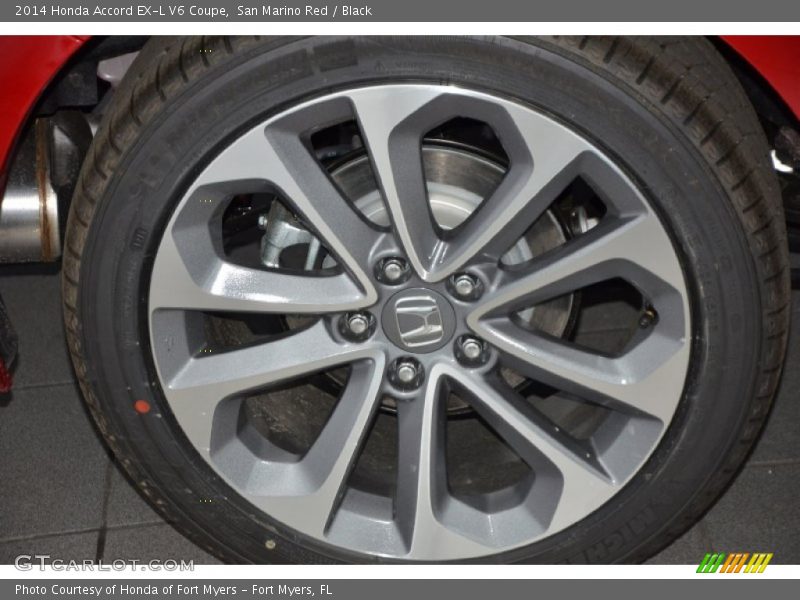 San Marino Red / Black 2014 Honda Accord EX-L V6 Coupe