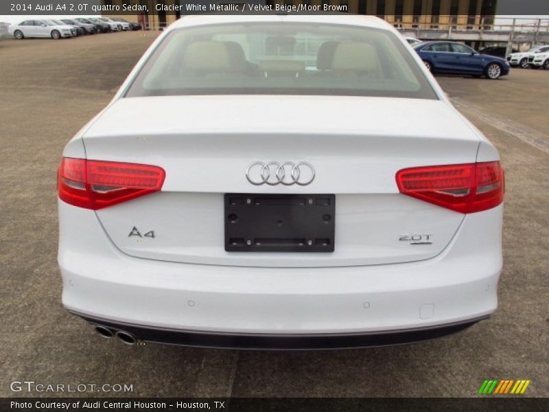 Glacier White Metallic / Velvet Beige/Moor Brown 2014 Audi A4 2.0T quattro Sedan